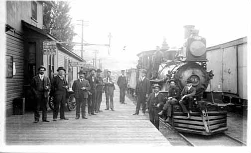 C.P.R. locomotive #96 at Kamloops Station (VPL #669)