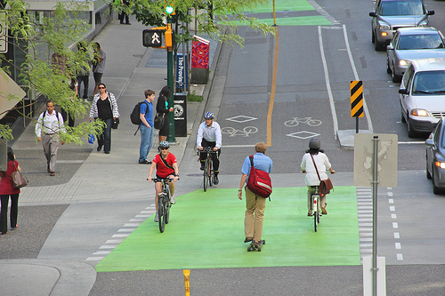 Bike Lanes in Vancouver (Image Courtesy: The Langara Voice)