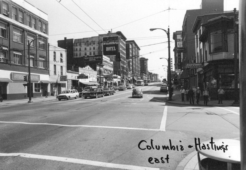 Columbia and Hastings [Streets looking] east - Image: CVA COV-S505-1-: CVA 772-483